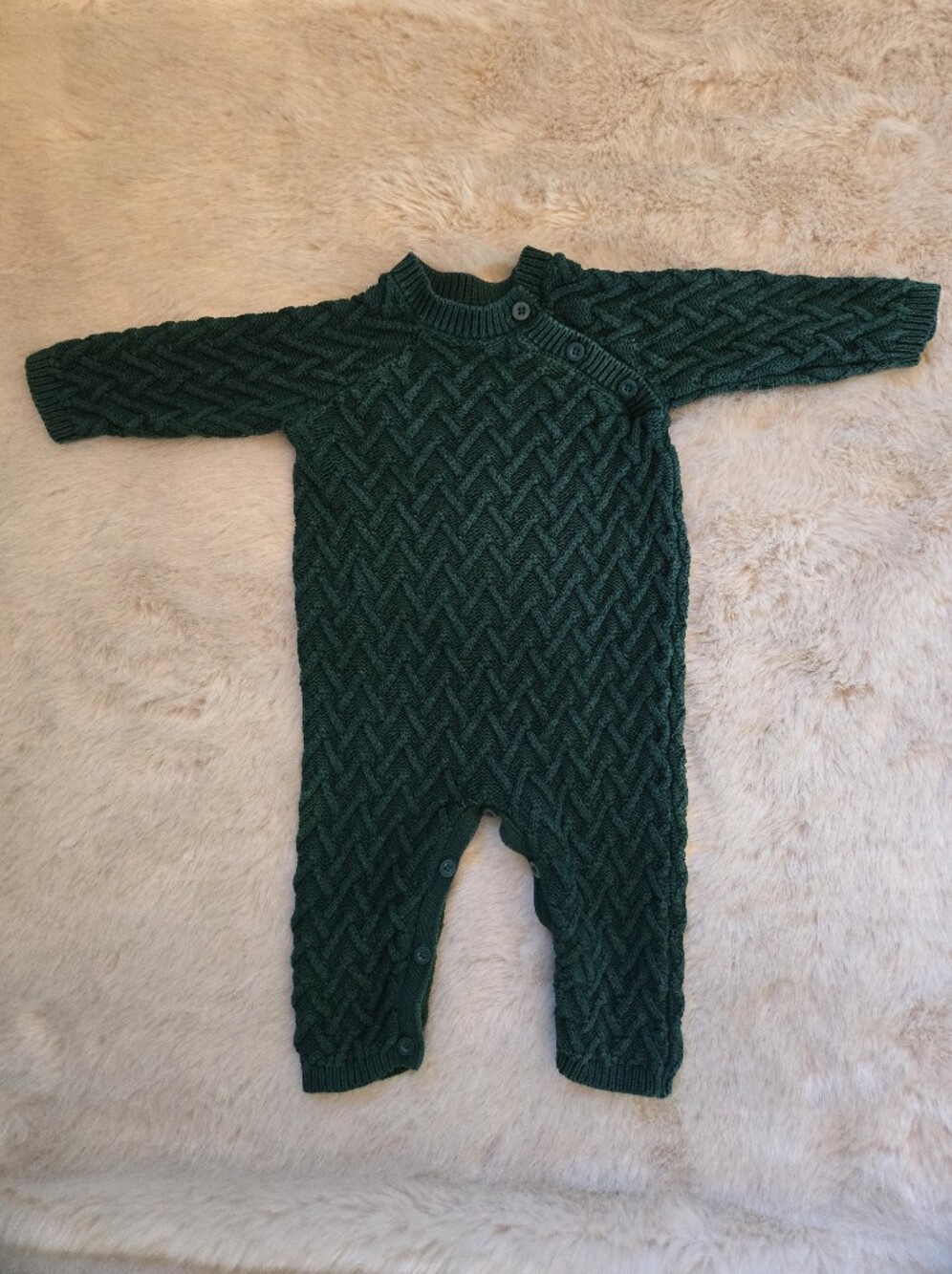 Hope & Henry Cable Knit Romper – Size 3–6 Months
